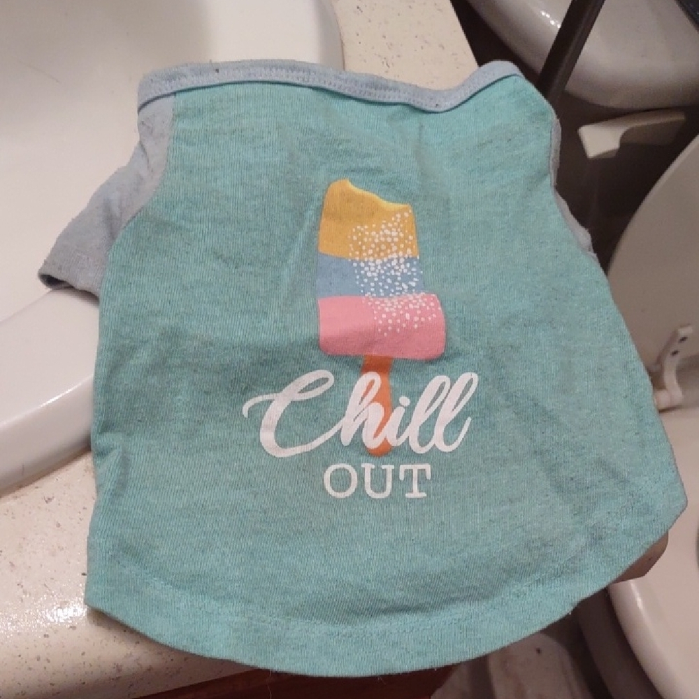 Light Blue Chill Out Dog Shirt